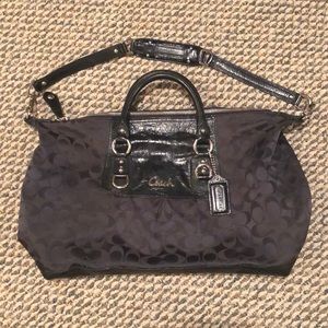 Coach Black Handbag with Optional Crossbody
